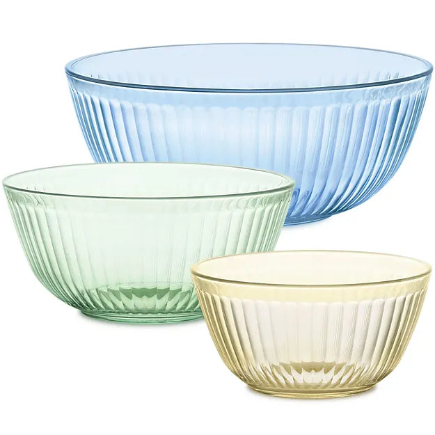 Colors Sculpted Tinted Dreams 3-piece Mixing Bowl Set 