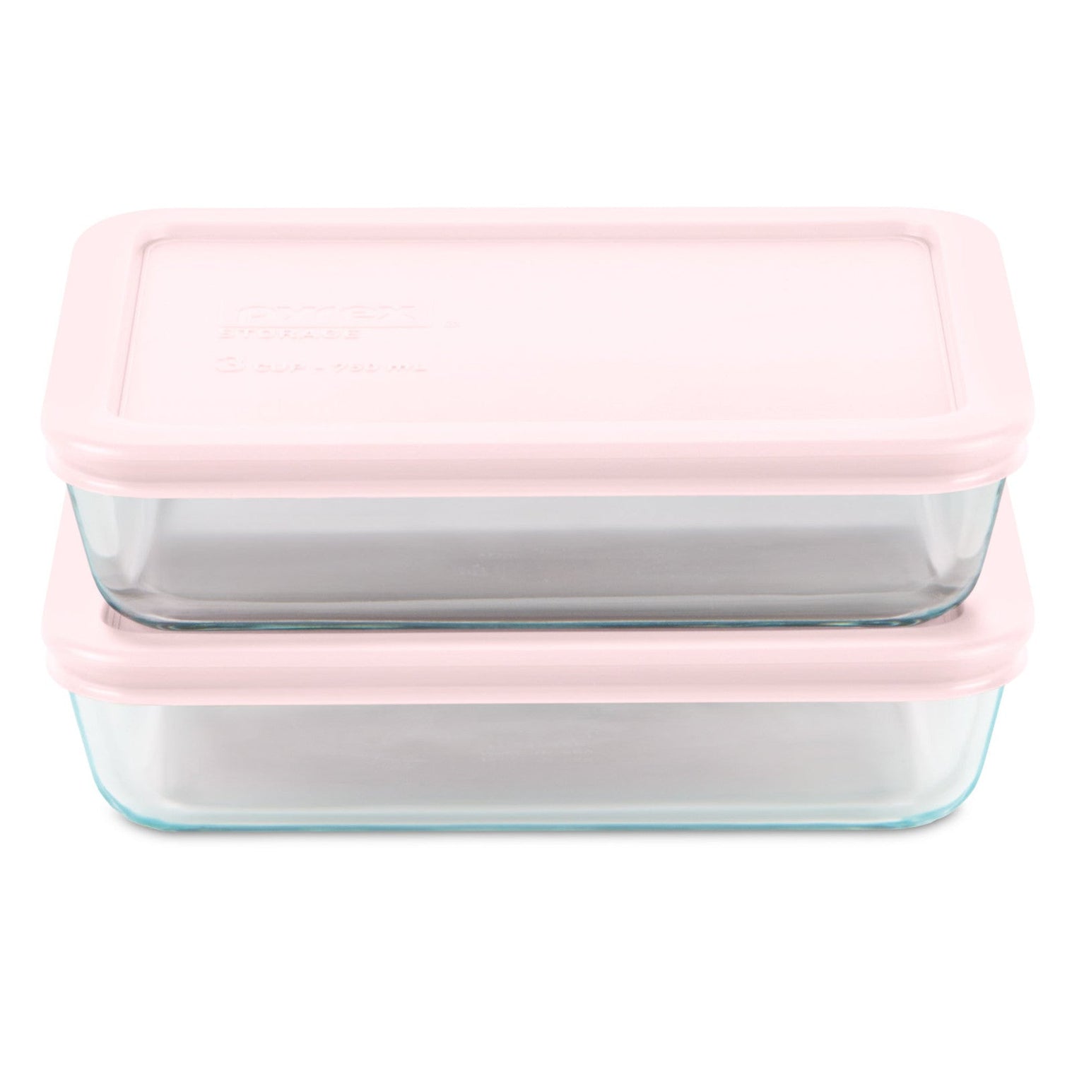 Pyrex Simply Store 4-piece 3-cup rectangle storage set