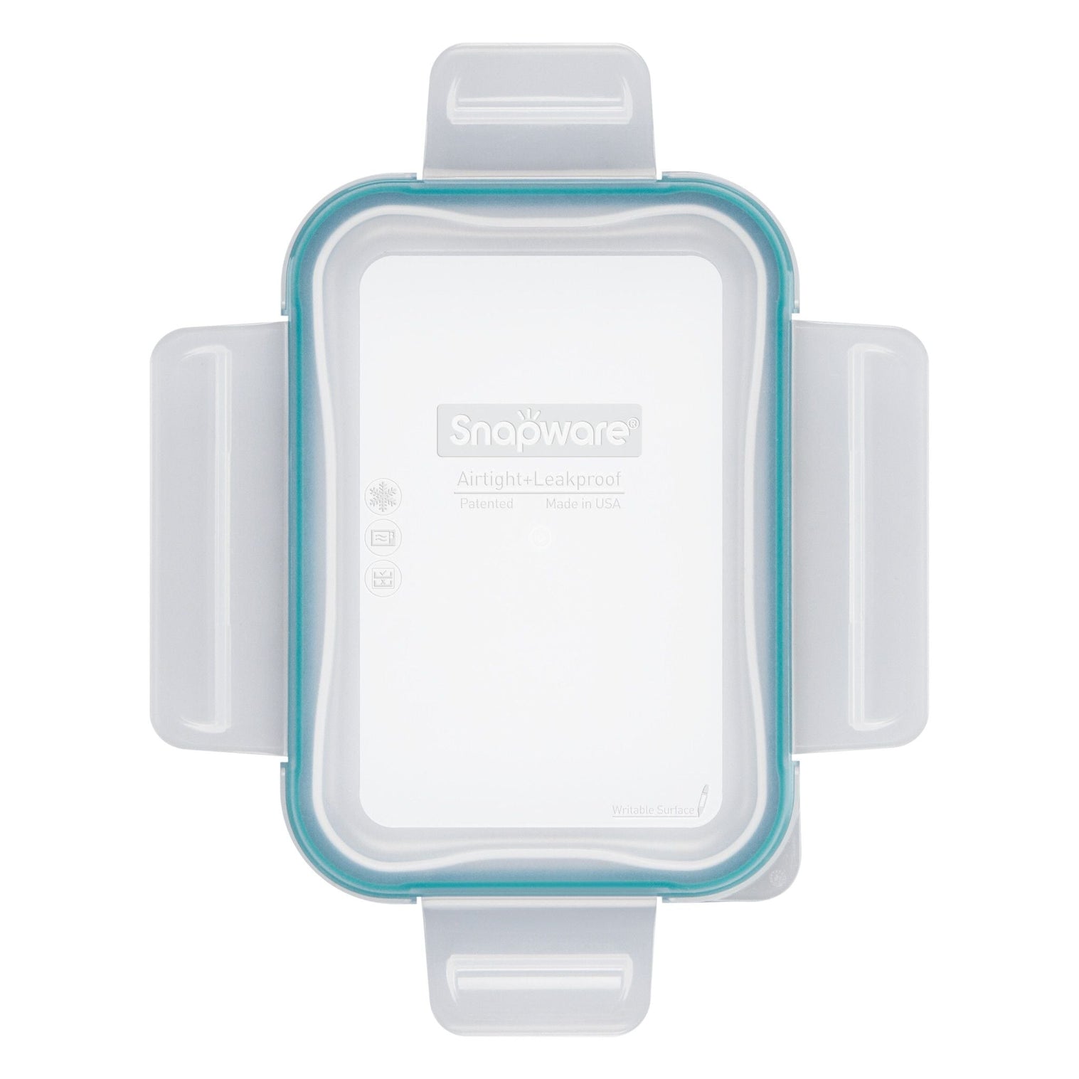 Total Solutions™ Rectangle Medium Plastic Lid with Juniper Green Seal 