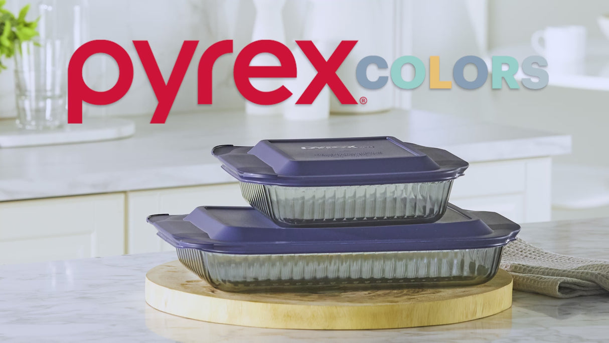 Pyrex® Sculpted Tinted Colors 8" Square Baking Dish, Smoke